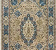 Высокоплотный ковер Royal Esfahan-1.5 2602A Cream-Blue - высокое качество по лучшей цене в Украине.